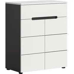 Ebuy24 Canu Schuhschrank 2 Türen, 1 Schublade weiß, grau.