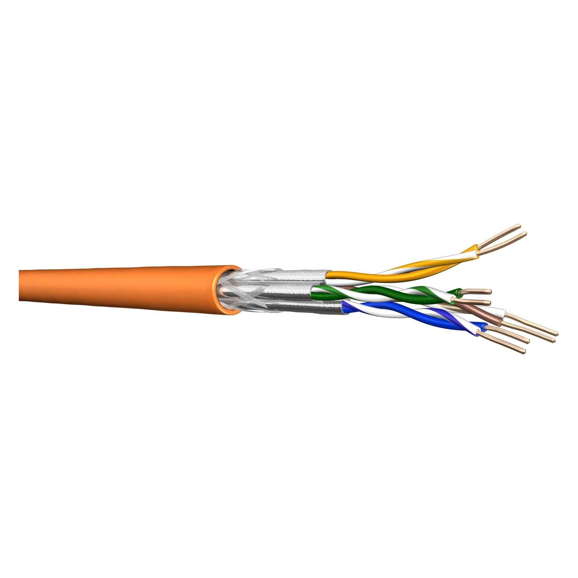 Draka Verlegekabel UC900 HS23, Cat 7, S/FTP, PiMF, orange, 100m Ring (S/FTP, CAT7, 100 m) (60011605)