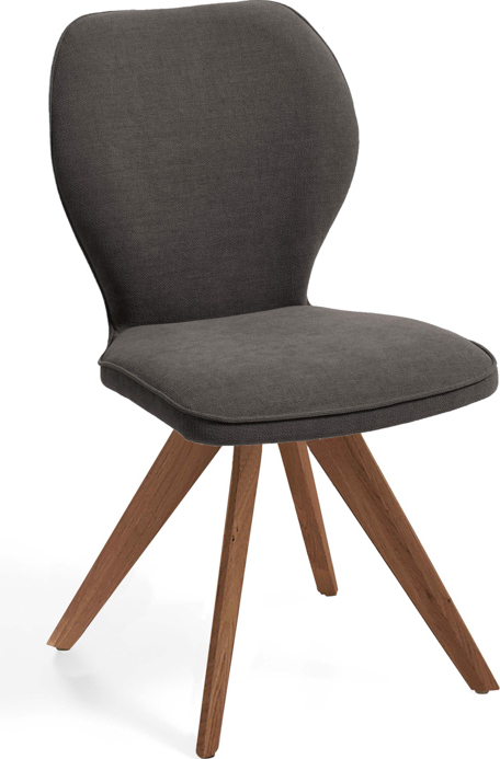 Niehoff Sitzmöbel Colorado Trend-Line Design-Stuhl Wild-Nussbaum/Webstoff - 180° drehbar