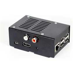 Sertronics Stahl Gehäuse für HiFiBerry DAC+, Entwicklungsboard Zubehör, Schwarz
