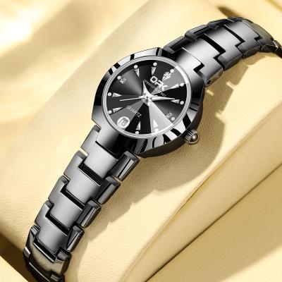 Fusion Finds Women's Luxury Watch Waterproof Quartz Stainless Steel Date Wristwatch all Black