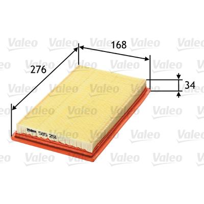 VALEO Luftfilter 585251 Filtereinsatz 34mm für MINI
