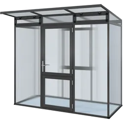 KGT Gewächshaus "Linea I",anthrazit-grau,2,6 m2