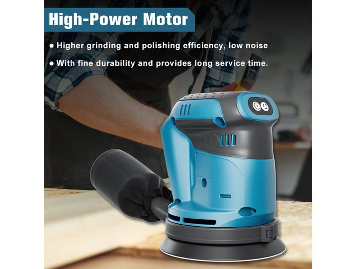 Ponceuse orbitale aléatoire sans fil 125mm pour Makita 18V batterie meuleuse à bois polissage électrique rectifieuse outil électrique