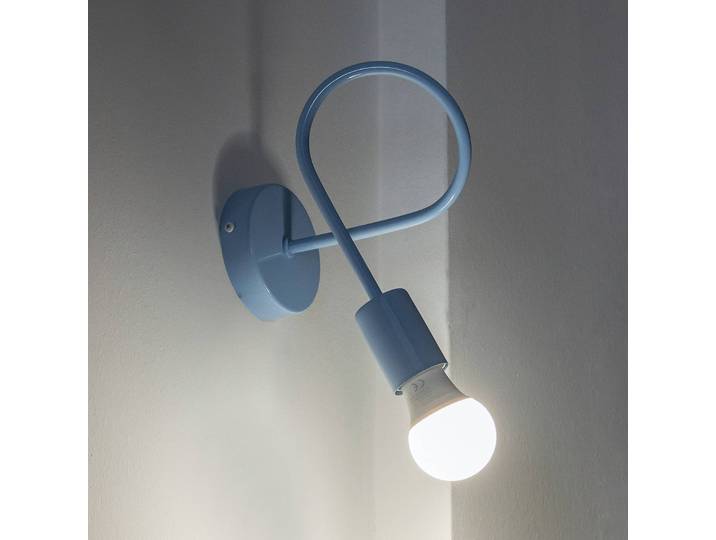 Wandleuchte Oxford HELAM, dimmbar, blau, für Wohn- / Esszimmer, Metall, Modern
