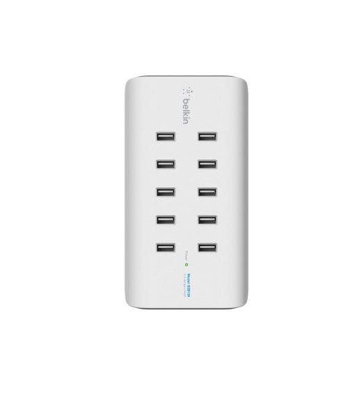 Belkin Rockstar 10-Port USB-Lad. 120W 2.4A je Port weiß B2B139vf Weiß (B2B139VF)