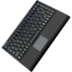Keysonic ACK-540U+ USB Tastatur Deutsch, QWERTZ Schwarz Integriertes Touchpad, Maustasten 12861DE