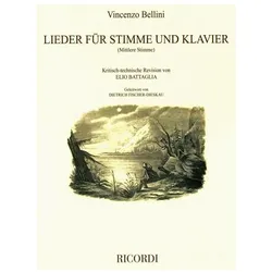 Lieder für Singstimme und Klavier, Fachbücher von Battaglia Bellini, Vincenzo