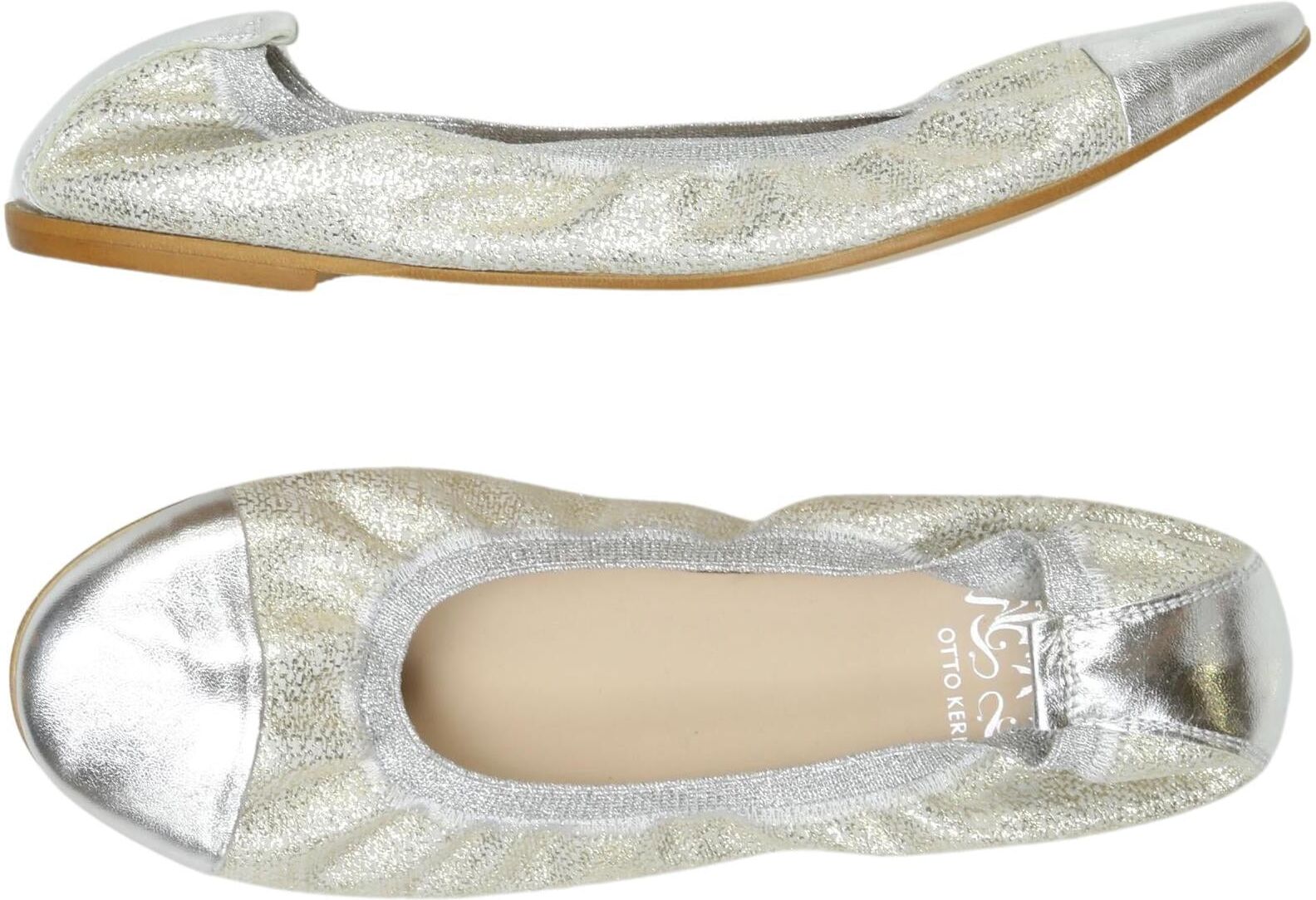 Otto Kern Damen Ballerina, Silber, Gr. EU 37, Leder - Second Hand