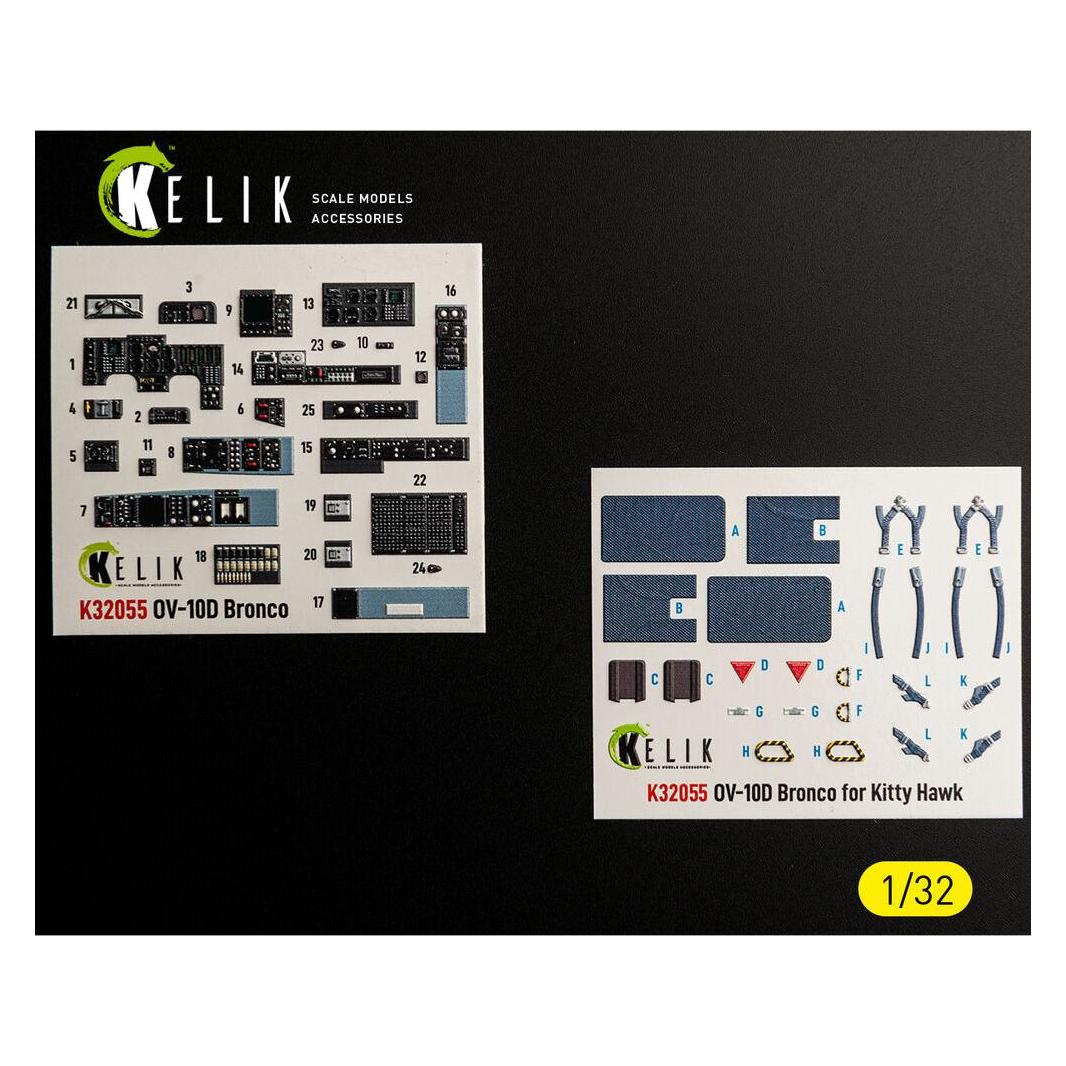 Kelik OV-10D Bronco - interior 3D decals for Kitty Hawk/Zimi models kit (K32055)