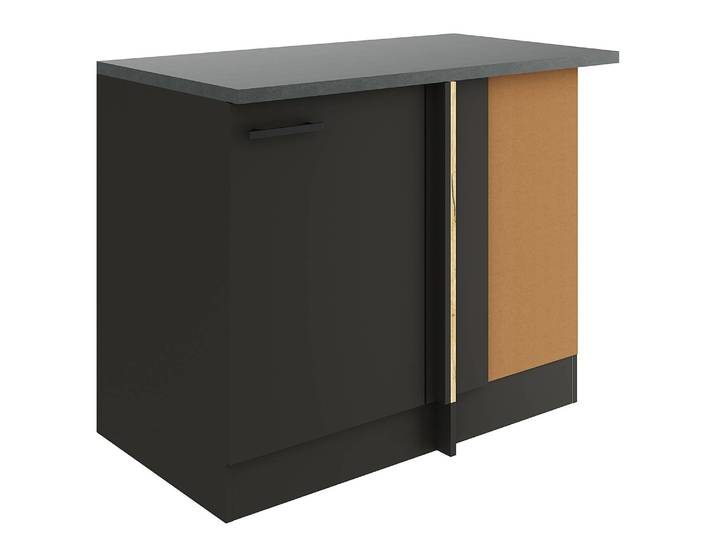 Armoire d'angle suspendue 110 x 85 x 60cm Gris/Anthracite mat