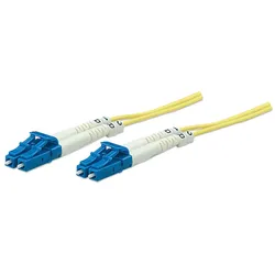 Intellinet Glasfaser LWL-Anschlusskabel, Duplex, Singlemode, LC/LC, 9/125 μm, OS2, 3 m, gelb