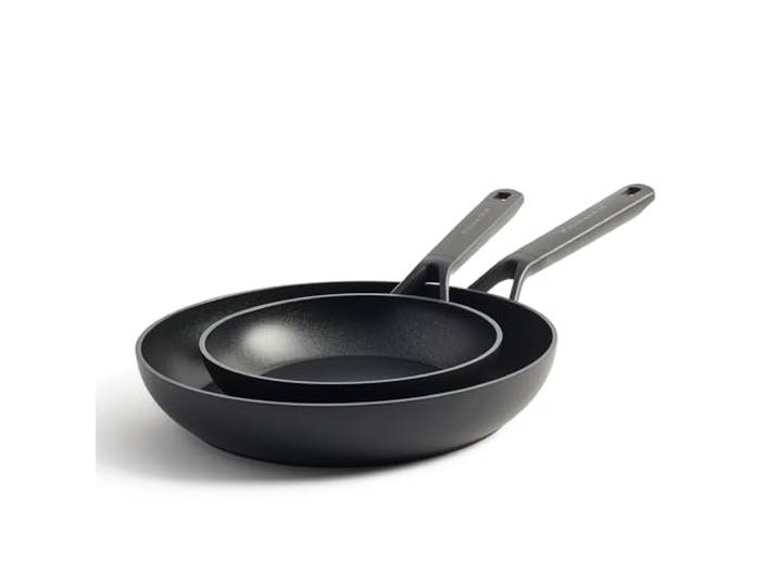 KitchenAid Classic Forged Bratpfannen-Set (20cm und 28cm), hart anodisiert, PFAS-freie gesunde keramische Antihaftbeschichtung, Induktionsgeeigent, Backofengeeignet, Spülmaschinengeeignet, Schwarz