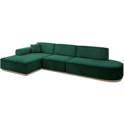 ECKSOFA Ottomane Links IREA-L2 - 327x165x80 cm Grün