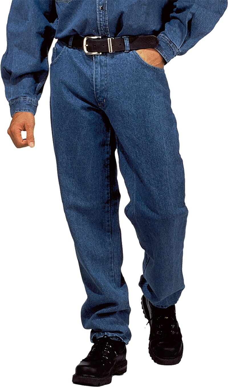 Arbeitshose POTTHOFF "Pionier 5-Pocket-Jeans mit Zollstocktasche", Herren, Gr. 94, Einheitsgröße, blau, Obermaterial: 100% Baumwolle CO., Hosen Arbeitshose