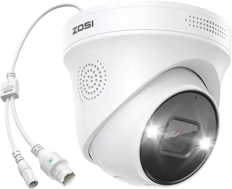 INF POE 5MP IP-Webcam, 2-Wege-Audio, Nachtsicht, Ton- und Lichtalarm, IP66