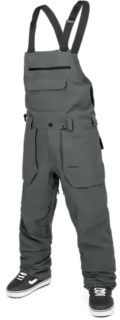 Volcom Roan Bib Overall (Charcoal)  - Grey - Size: Medium