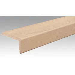 MEISTER Treppenkante Parkett L-Profil 2150 x 13 mm 9017 Eiche authentic cremeweiß ultramattlackiert