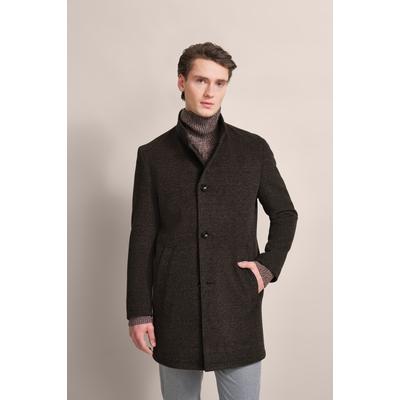 Kurzmantel BUGATTI, Herren, Gr. 52, braun (cognac), 46% Polyester, 36% Wolle, 9% Baumwolle, 6% Viskose, 3% sonstige Fasern, unifarben, slim fit, normaler Saum, Mäntel Kurzmantel, mit Stretchfunktion