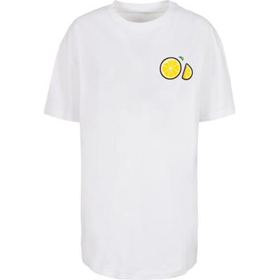 T-Shirt MERCHCODE "Merchcode Ladies Lemon Party Oversized Tee", Damen, Gr. 5XL, weiß, 100% Baumwolle, bedruckt, oversize, Rundhals, Shirts T-Shirt