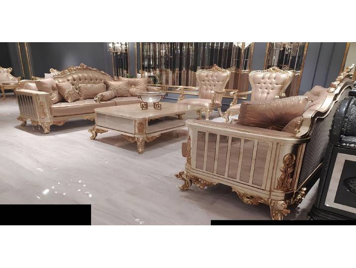 JVmoebel Polstergarnitur Elegantes Wohnzimmermöbel Set in zeitlosem Braun mit Komfort, (Set, 4-tlg), Made in Europa