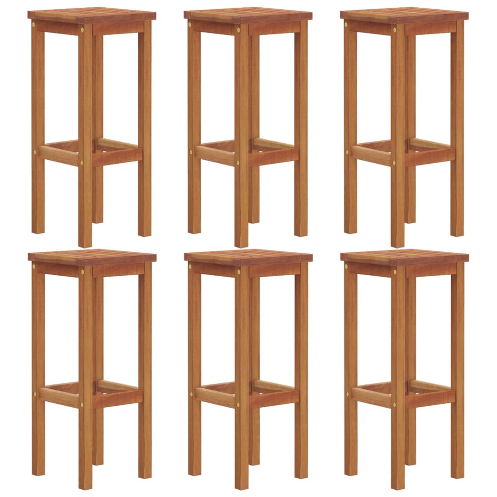 Barhocker 6 Stk. Massivholz Akazie