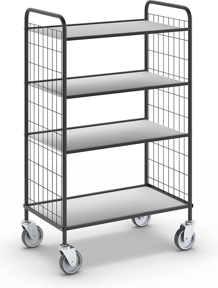 kaiserkraft Büro-Etagenwagen, LxBxH 830 x 510 x 1325 mm, 4 Etagen