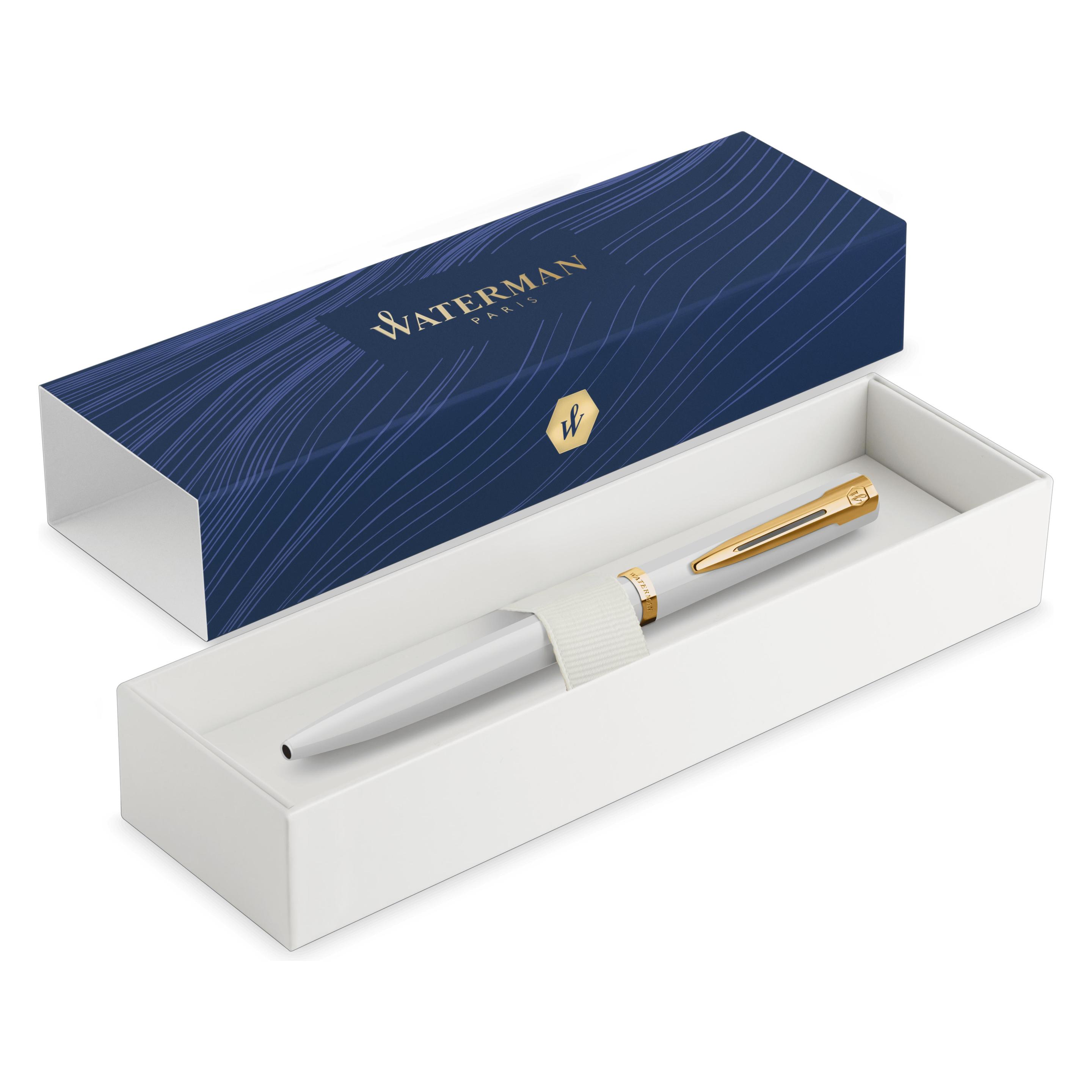 Waterman Kugelschreiber IMPRESSION weisser Lack CT M Blau Geschenkbox (1x) (2225511)