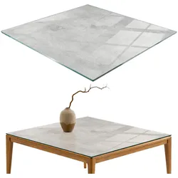 TISCHPLATTE 50x50 cm Betonstruktur mit Kratzern