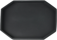 Youfap Market Decorative Octagonal Silicone Storage Tray For Kitchen, Shower Room, Living Room black xl