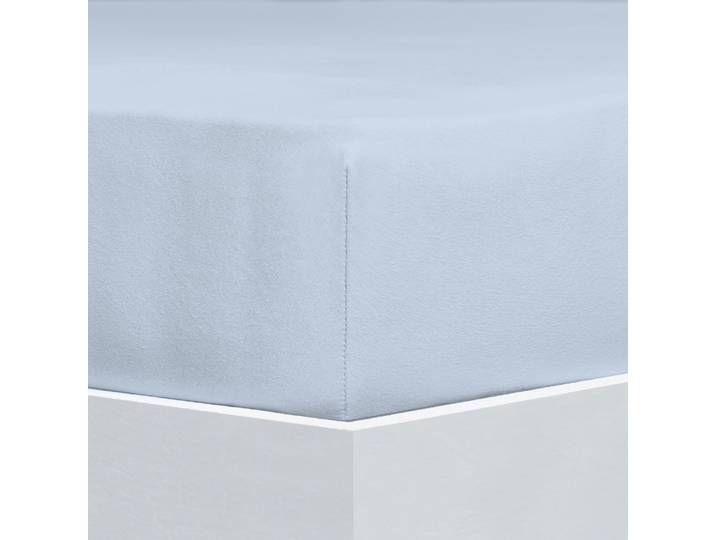Bettlaken FLORELLA Flausch-Flanell, 100% Baumwolle , blau, B:100cm L:200cm, Flanell, Obermaterial: 100% Baumwolle CO., Bettlaken, Bettlaken