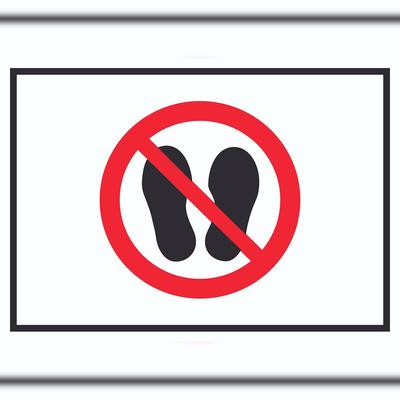 HB-Druck Betreten der Fläche verboten Symbol Schild A5 (148x210mm)