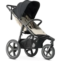 Deryan, Kinderwagen, Luxe Bolt hardloop kinderwagen - Jogging buggy - Runner - Inclusief muggennet en pomp - Creme (6 Monate - 4 Jahre)