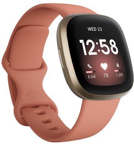 Fitbit Versa 3 (2020)   gold   pink - Refurbished