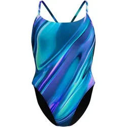 SPEEDO Damen Schwimmanzug 8-004810 Printed Racerback 1 Pc, Größe L in Blau Blau