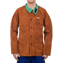 ELMAG Schweißerjacke WELDAS 44-7300/P L STEERSOtuff® Spalt-Rindleder, mit atmungsaktiven-feuerresistenten Rücken - 59183