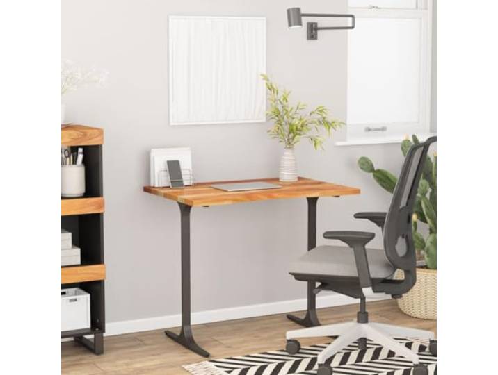 HEFZGDB Massivholz Schreibtischplatte 90x60x2,5 cm Rechteckig Akazie Hartholz Tischplatte Ergonomisch Büroarbeit Natürliche Atmosphäre Vielseitige Anwendungen Robust Langlebig
