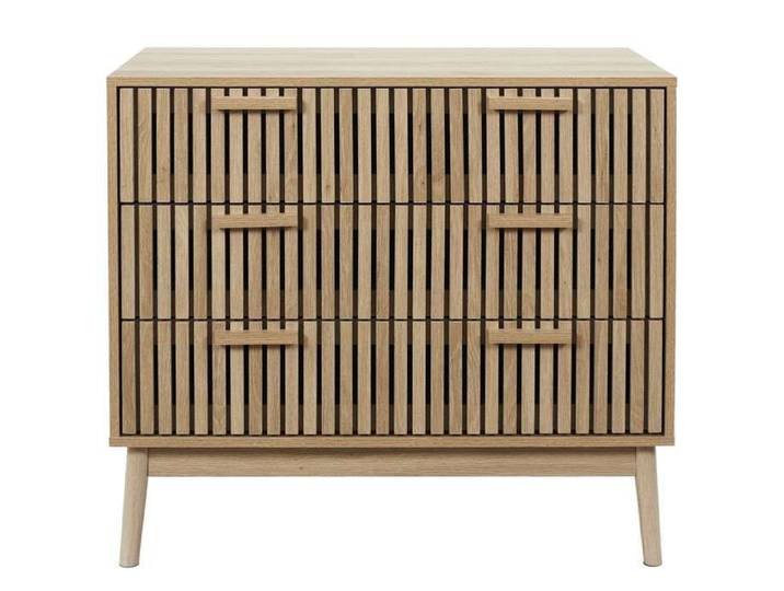 The Home Deco Factory - Commode 3 tiroirs SAULK - Marron