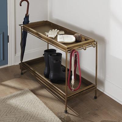 Double Boot Trays with Frame - Fleur De Lis Copper - Ballard Designs