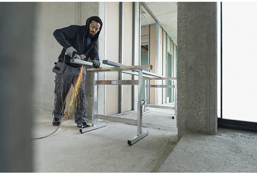 Arbeitsbock, höhenverstellbar, Aluminium, höhenverstellbar 700 - 1000 mm MUNK