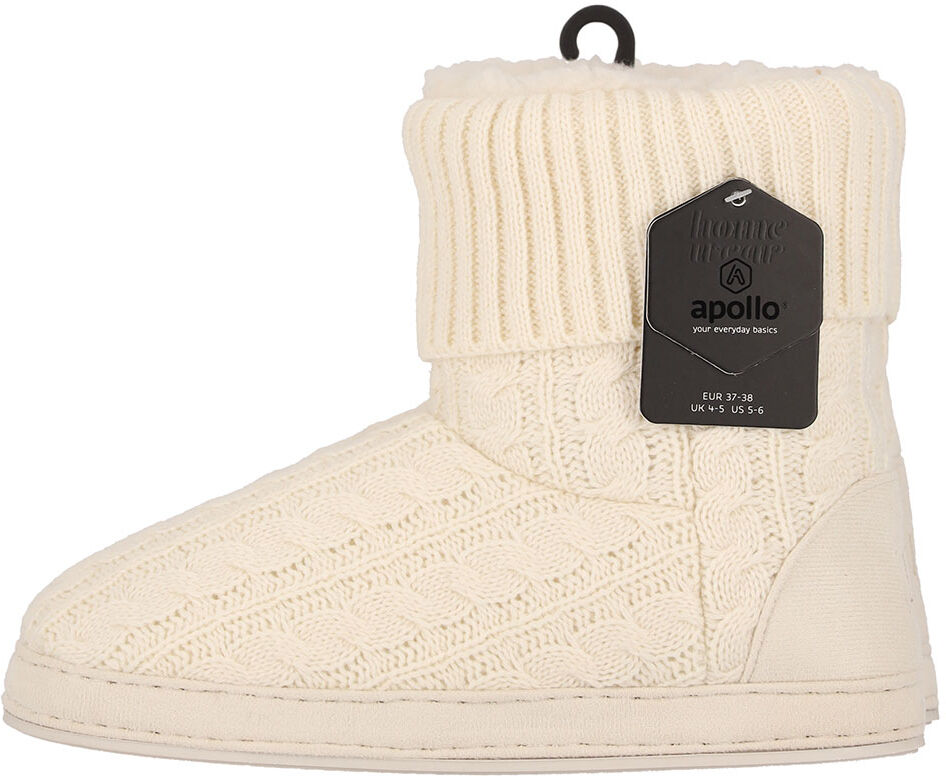 Hausboots APOLLO, Damen, Gr. 37-38, beige (woolweiß), Obermaterial: 100% Polyester, Schuhe, komfortable und langlebig