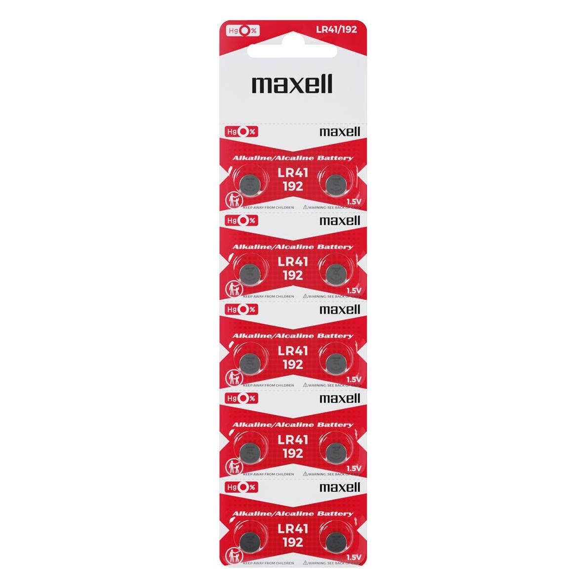 Maxell LR41 (10 Stk., LR41, 28 mAh) (11716800)