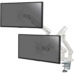 KIMEX - Full Motion Desktop-Halterung für 2 PC-Monitore 17"-32" mit USB, Weiß