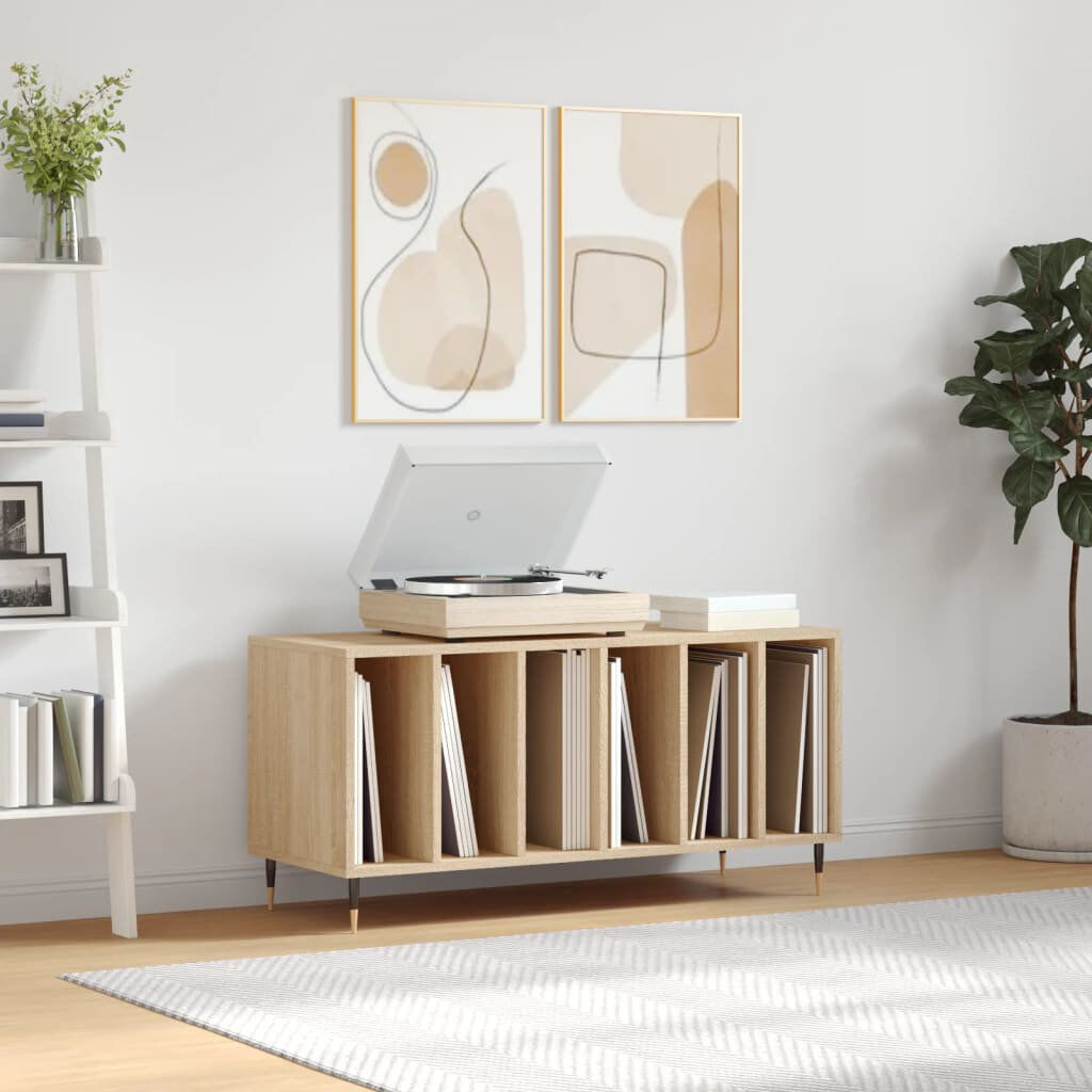Norden Home 48 cm H Media Shelves Sonoma Oak 48cm H X 100cm W X 38cm D