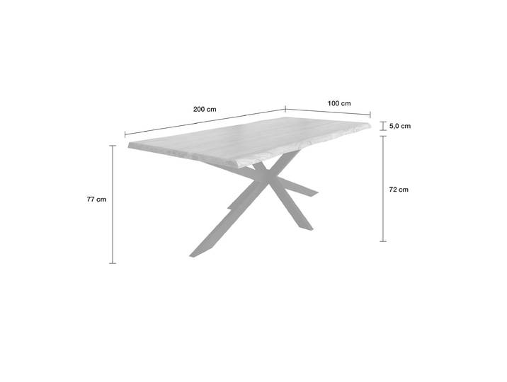 LC Home Esstisch »Ottawa« 200x100 cm Akazie massiv –