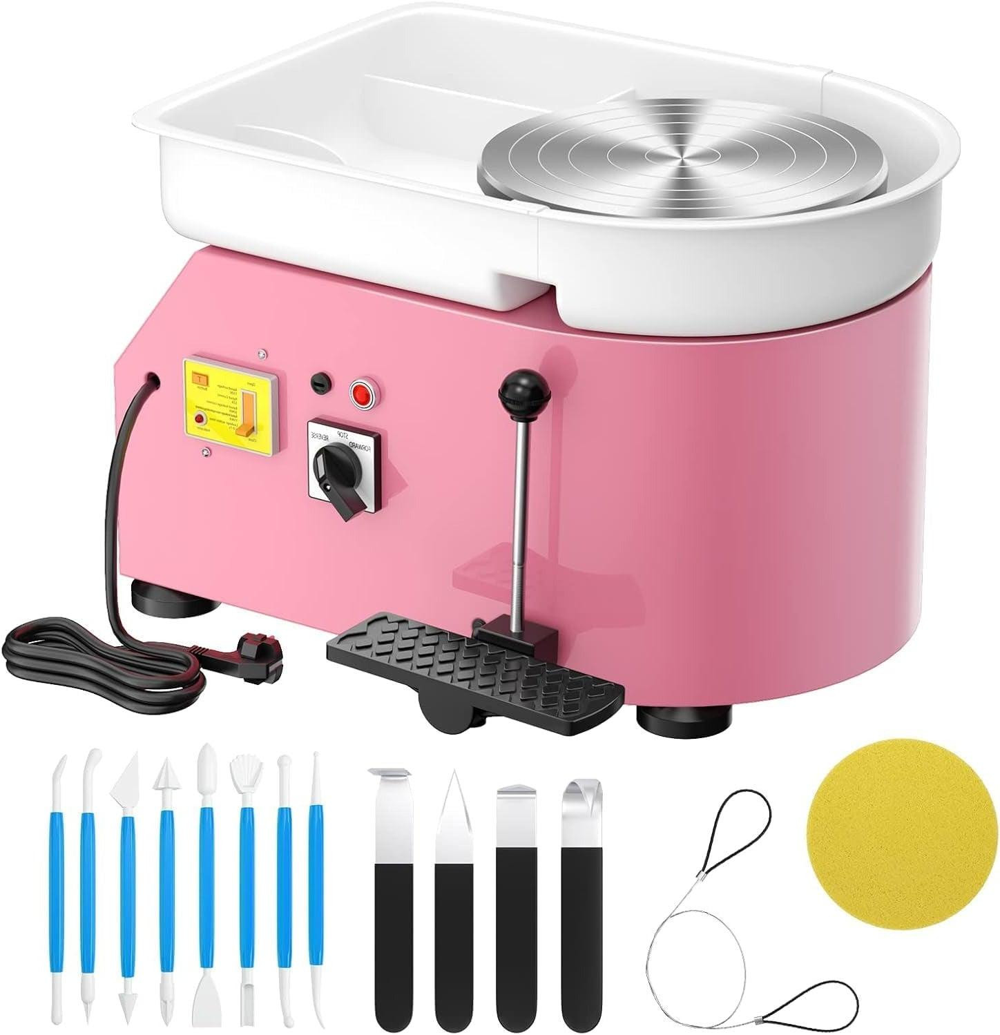 Selius Elektrische Pottenbakkersschijf met Pedaal, 25 cm, 350W