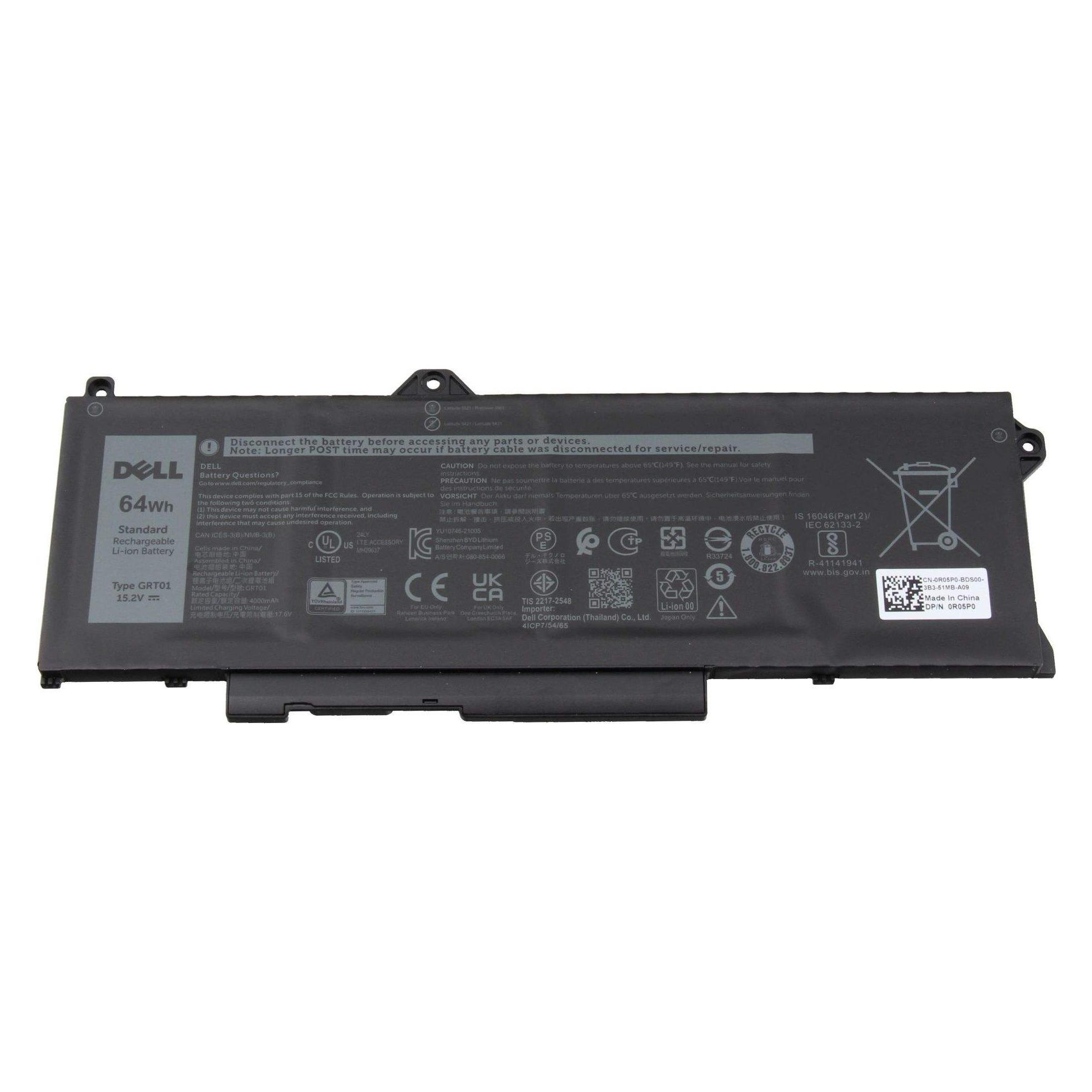 Dell Battery, 64WHR, 4 Cell (4 Zellen, 4210 mAh) (GRT01)