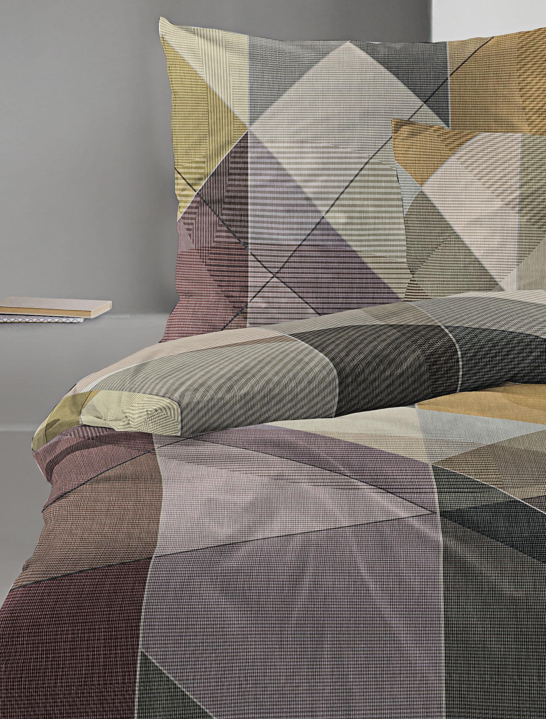 Bettwäsche IRISETTE "Wave 8639", multi, B/L: 140cm x 200cm, 1 Stk., 1 Stk., Mako-Satin, B/L: 90cm x 70cm, 2 Stk., Mako-Satin, Obermaterial: 100% Baumwolle, Bettwäsche, Bettwäsche, anschmiegsam und atmungsaktiv, Ganzjahresqualität multi B/L: 140cm x 200cm,