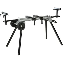 DURHAND Untergestell für Kappsägen Kappsäge Stahl 123,5-245 cm Schwarz+Silber