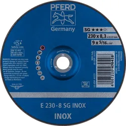 PFERD TOOLS Schruppscheibe E Leistungslinie SG INOX für Edelstahl - 62223832